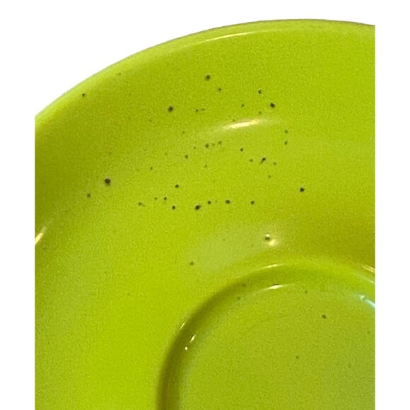 Walkure Germany 3 Demitasse Cups & Saucers Green Lime Speckling - Picture 5 of 6